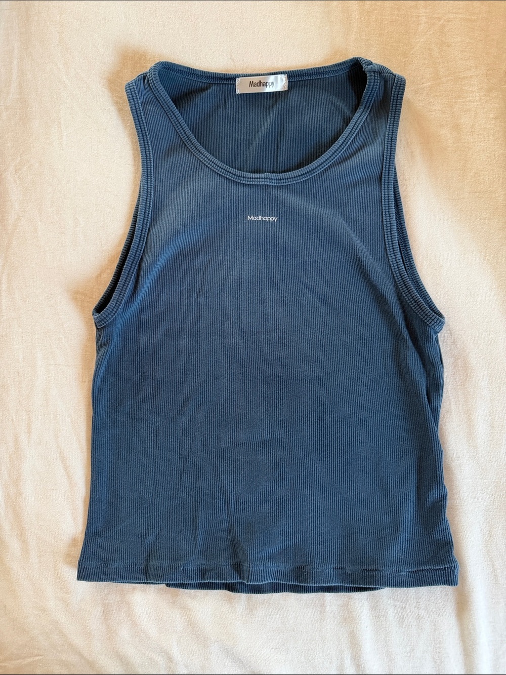 Madhappy Ribbed Tank Top in Slate Blue